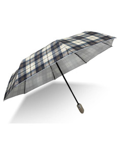 Paraguas Automático Plateado Yuan Xiong 3 Plegados 8 Varillas