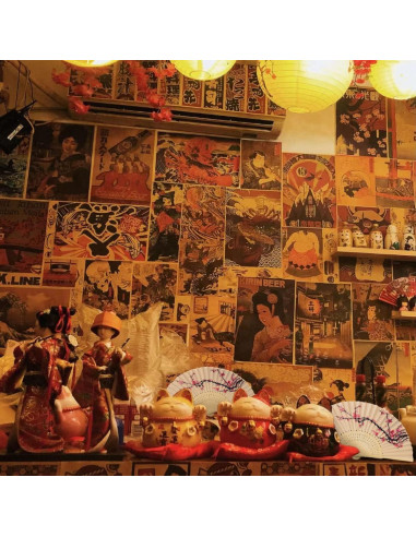 12 Abanicos Plegables Decorativos de Flor de Cerezo LEFTSTARER