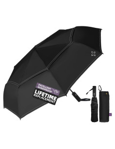 Paraguas de Viaje LILAC Automático Plegable a Prueba de Viento