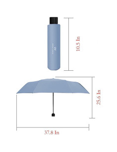Paraguas Manual Yansanido Impermeable Azul 96 cm Plegable 2