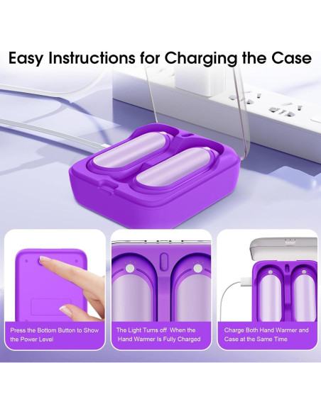 Calentadores de Manos Recargables WarmEmbrace 2 Piezas 10000mAh