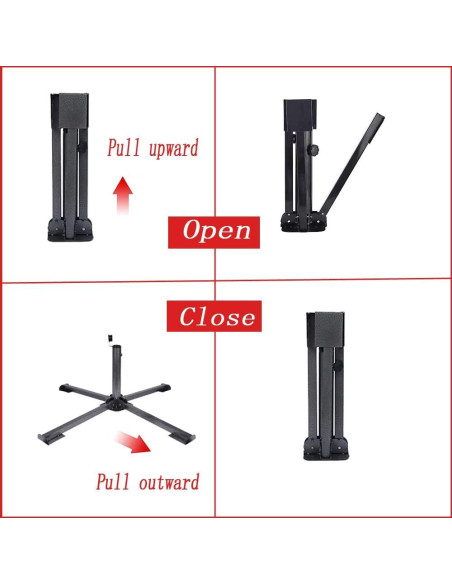 Soporte de Sombrilla de Patio Plegable YZZHAJ 85 cm Ajustable