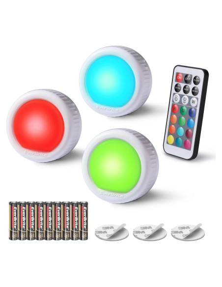 EverBrite Luz LED Táctil Multicolor 3 Piezas 80 Lúmenes