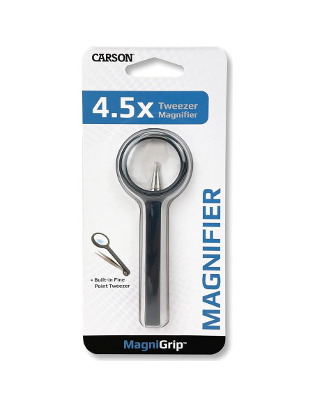 Lupa Compacta 4.5x Carson MG-55 con Pinzas de Precisión