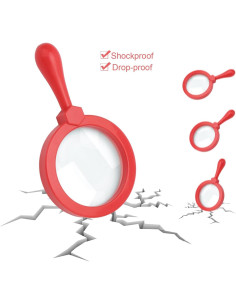 Lupa de Mano Rongon 5X para Niños con Soporte - Rojo 2