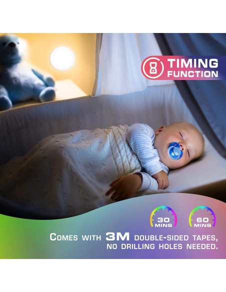 EverBrite Luz LED Táctil Multicolor 3 Piezas 80 Lúmenes