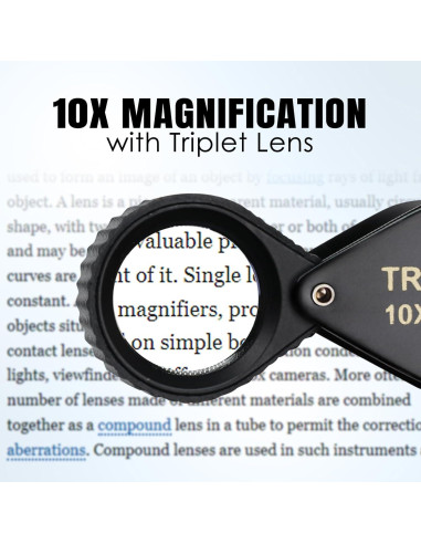 Lupa Mini Joyero JuviPerpric 20X Plegable con Lente de Vidrio