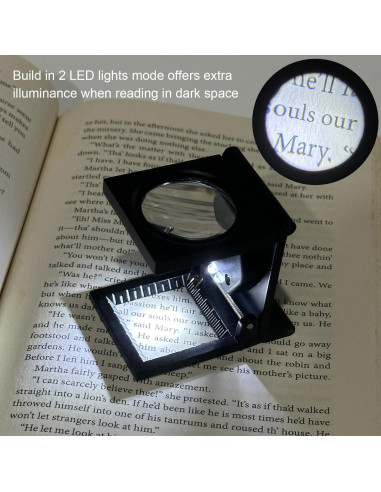 Lupa de Joyero Rongon 10X con Luz LED Plegable