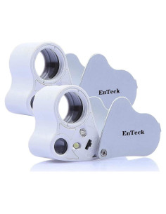 Lupa de Joyería EnTeck 30X 60X LED Doble - 2 Paquete