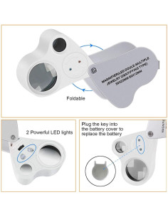 Lupa de Joyería EnTeck 30X 60X LED Doble - 2 Paquete 2