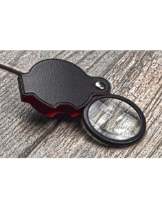 Lupa de bolsillo plegable SE 5x con lente de vidrio 3.81 cm 2