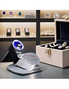 Lupa de Joyero Gain Express 10X con Luz LED y UV 2
