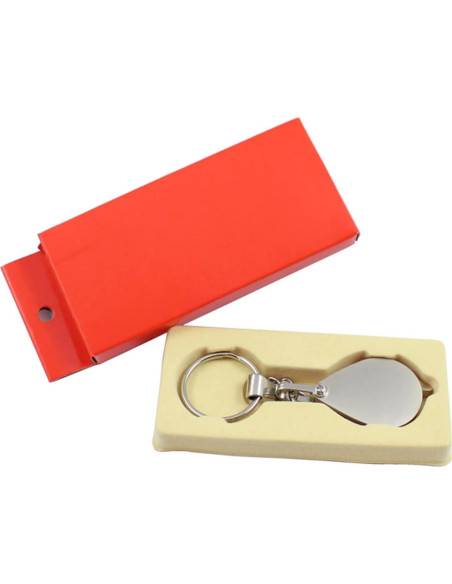 Lupa de bolsillo 15X PurYupearl de metal plegable con llavero Lupa de bolsillo 15X PurYupearl de metal plegable con llavero