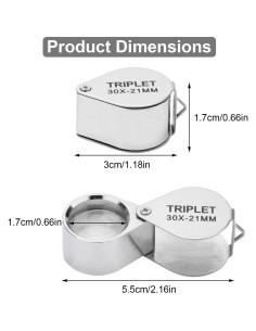 Lupa de Joyero Rongon 30X Plegable para Gemas y Monedas 2