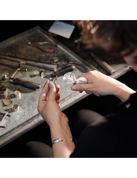 Juego de 2 Lupas de Joyero Ptwola 10x Plegables con Caja