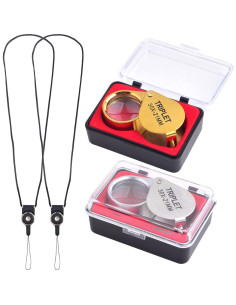Paquete de 2 Lupas de Joyero Plegables KMOSPAD 30X Metal 2