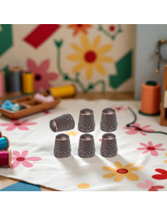Set de 6 Dedales de Metal de Latón Qintreesify para Costura 2