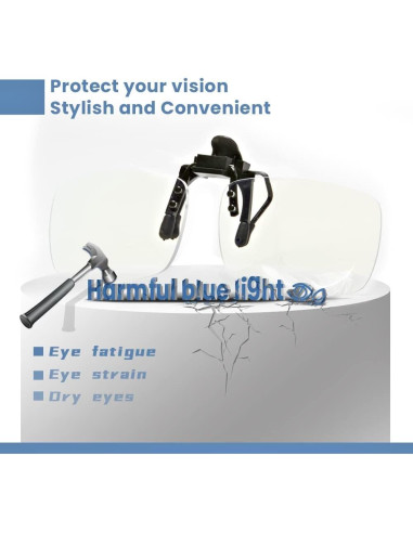 Gafas de lectura clip en Riwissipa anti luz azul 2.25x unisex