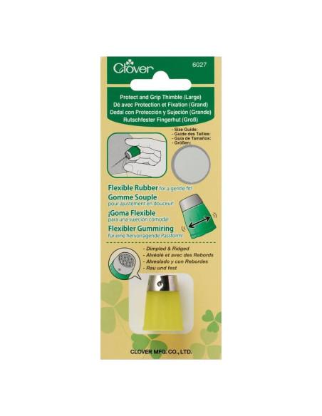 Dedal Grande Clover Protect con Agarre y Tapa de Metal