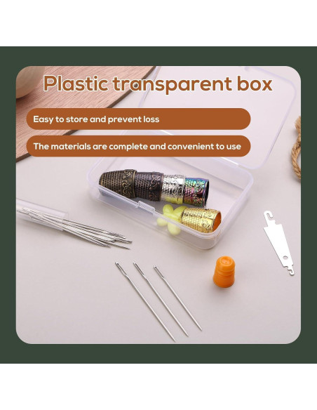 Kit de Costura Nitlak 24 Pcs con Dedales y Agujas