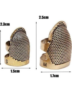 Dedal de metal vintage Genérico para costura manual 5g 2