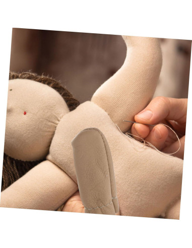 20 Dedales de Cuero SEWACC para Coser a Mano - Protectores de Dedos