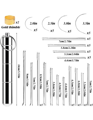 Kit de Agujas de Costura Tikjiua 63 Piezas para Tapicería