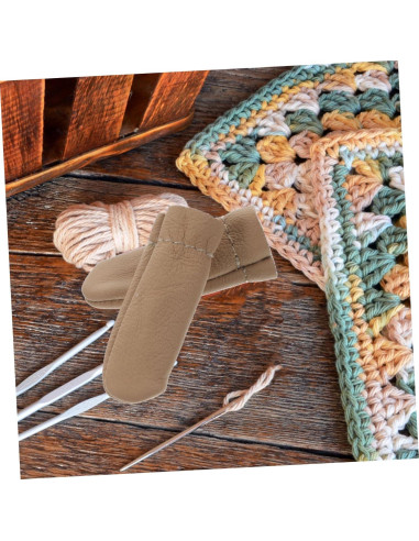 20 Dedales de Cuero SEWACC para Coser a Mano - Protectores de Dedos