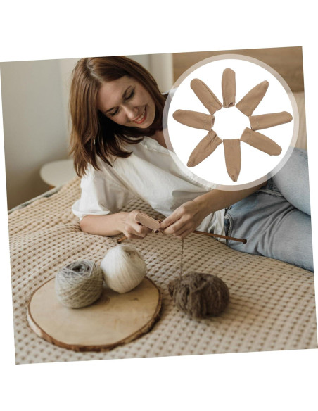 20 Dedales de Cuero SEWACC para Coser a Mano - Protectores de Dedos