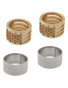 Juego de Dedales de Metal XGNG para Costura - 4 Piezas