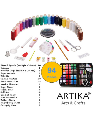 Kit de Costura Artika 94 Piezas para Adultos y Niños