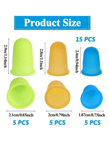 15 Protectores de Dedos de Silicona COMNICO Reutilizables