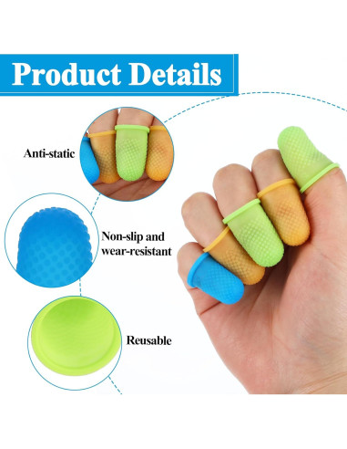 15 Protectores de Dedos de Silicona COMNICO Reutilizables