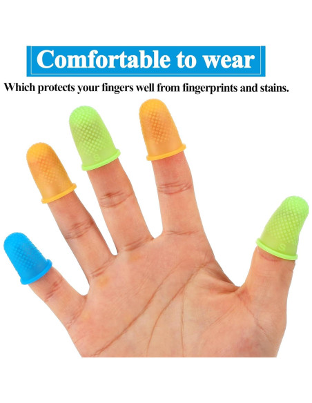 15 Protectores de Dedos de Silicona COMNICO Reutilizables
