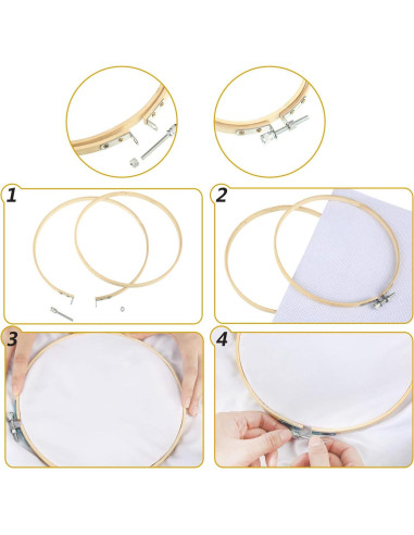 Kit de Bordado Mudder 53 Piezas con Aros y Herramientas