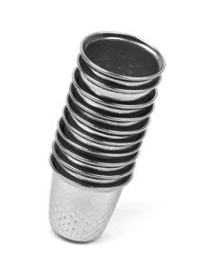 10 Dedales de Metal Vintage ZhangyiHot para Costura 18x19mm 2