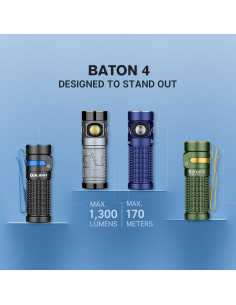 OLIGHT Baton4 Linterna EDC 1300 Lúmenes Verde IPX8 2