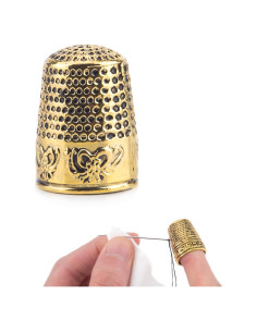 Dedal de Metal Dorado BEADNOVA para Coser y Acolchar - 1pc