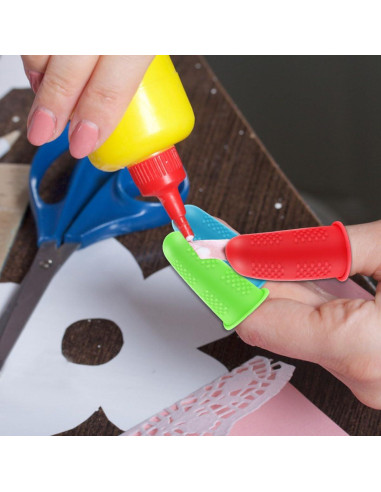 12 Protectores de Dedos de Silicona Yuntop - 3 Tamaños, 4 Colores