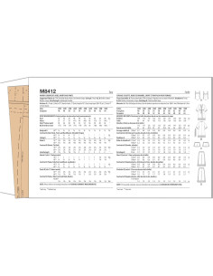 Kit de Patrón de Costura McCall's M8412 para Bodysuit y Pantalones Mujer 20W-28W 2