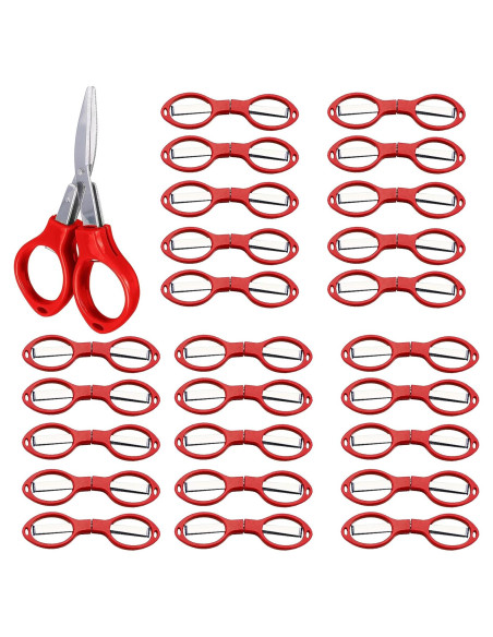 30 Tijeras Mini Plegables Criativo Live Naranjas 5.5cm