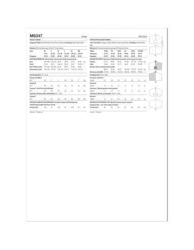 Kit de Patrón de Costura Poncho McCall's M8347 LRG-XXL