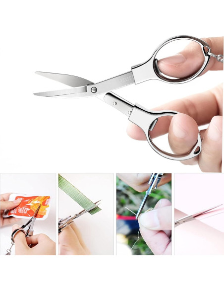 30 Tijeras Mini Plegables Criativo Live Naranjas 5.5cm