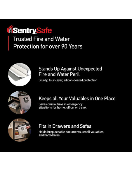 Bolsa SentrySafe Resistente al Fuego y Agua 22.86x33.02cm