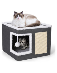 Cama para Gatos Petizer Casa Cubierta Grande 42x42x36cm