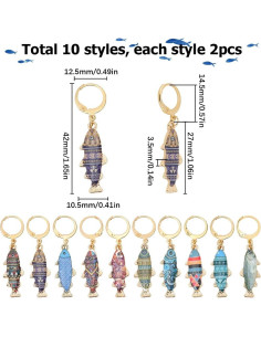 Marcadores de Tejer SUNNYCLUE 20Pcs 10 Colores Esmalte 2