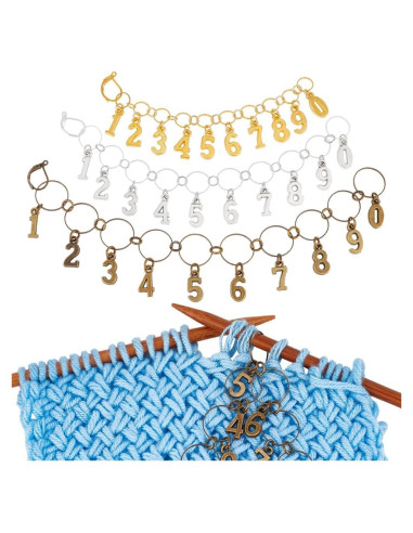 Cadenas Contadoras de Fila BENECREAT 3 Piezas Latón 3 Colores