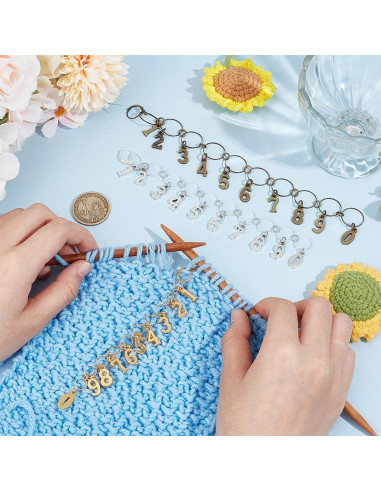 Cadenas Contadoras de Fila BENECREAT 3 Piezas Latón 3 Colores