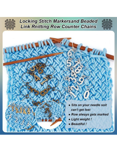 Cadenas Contadoras de Fila BENECREAT 3 Piezas Latón 3 Colores