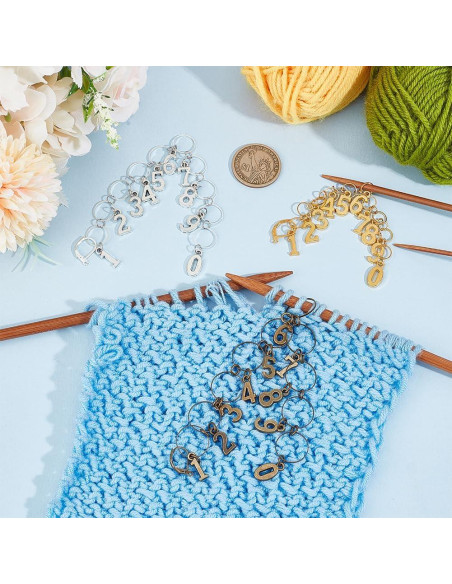 Cadenas Contadoras de Fila BENECREAT 3 Piezas Latón 3 Colores